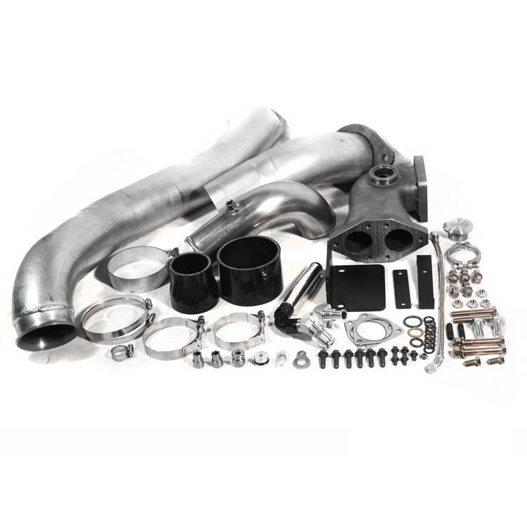 2008-2010 Ford 6.4L Single Turbo Kit W/O Turbo (Divided) - H&S Motorsports