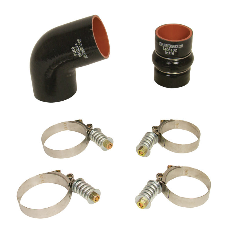 Intercooler Hose and Clamp Kit 2006-2010 Chevy Duramax Driver's Side 6.6L Silverado/Sierra 2500/3500 BD Diesel