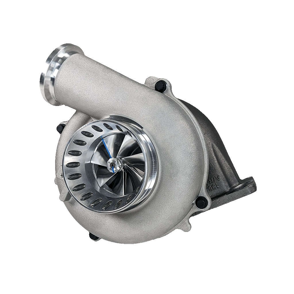 NEW TP38r Stage 3 Dual Ball Bearing Turbo - 7.3 Powerstroke OBS (1994-1998) - Metal 3.5" SPECIAL COVER